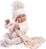 Llorens 84338 NEW BORN DIEVČATKO- realistická bábika bábätko s celovinylovým telom - 43 cm