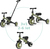 QPLAY Triciclo Stager 3 in 1 Verde, 2-6 anni