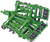 SIKU Farmer - Traktor John Deere 9630 s bránami Amazone Centaur 1:87