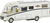 Kids Globe Traffic karavan Carthago 16cm kov spätný chod na batérie so svetlom