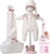 Llorens M740-06 oblečenie pre bábiku bábätko NEW BORN veľkosti 40-42 cm s nosítkom