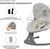 KINDERKRAFT Lehátko pohupujúce s melódiou 2v1 Lumi, do 9 kg, Premium Light Grey