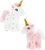 Keel Toys SE3063-2 Keeleco Einhorn rosa - ökologisches Plüschtier 16 cm