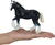 Mein Cydesdale Pferd ist schwarz.