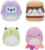 SQUISHMALLOWS Micromallows 4Pack - Žaba, Chobotnica, Lev, S'more