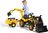 Falk Šliapací traktor 2076N Komatsu s nakladačom, rypadlom a vlečkou - žltý