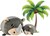 Magic Baby Nosorožec - mamička s mláďatkom - set plyšových hračiek 20 a 40 cm