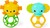 OBALL Hračka Oball Hryzačky Soother Pals™ Easy-Grasp 2ks 3m+