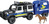 CITY SERVICE CAR - 1:14 - Policajné auto s prívesom a koňom (so zvukom a svetlami)