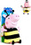 PEPPA PIG Peppa Bee plyšová hračka 28cm