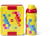LEGO Brick desiatový set (fľaša a box) - červená/žltá