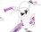 Dino Bikes - Detský bicykel 12" 124RSN-05FY Fairy - biely