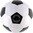 Futbalová lopta, šitá koža 23cm vel. 5 čierno-biely