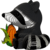 EUGY Mýval 3D kartonová skládačka