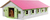 Kids Globe Horses Pferdestall aus Holz 62x43x22cm 1:32 rosa in Schachtel