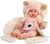 Llorens 63644 NEW BORN - realistická bábika bábätko so zvukmi a mäkkým látkovým telom - 36