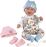Llorens 84481 NEW BORN 2 v1 - realistická bábika bábätko so zvukmi a mäkkým látkovým telom