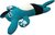 Hračka Dog Fantasy Water Float slon pískací a plávajúci tyrkysová 34cm