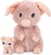 PTIPOTOS Plüschschwein Barbekiou rosa - Mama mit Baby