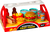 Sada fast food - hamburger a hot dog s doplnkami