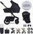 EASYWALKER Set XXL kočík kombinovaný Harvey5 Air Midnight Black s príslušenstvom