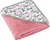 PETITE&amp;MARS Bambus-Handtuch mit Kapuze Loulou Pink Meadow 100 x 100 cm