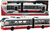 CITY SERVICE CAR - 1:16 Kĺbový autobus - červený na zotrvačník so zvukmi