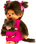 Monchhichi Mončiči mamma con bambino rosa 20cm