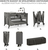 KINDERKRAFT Postieľka cestovná Joy 2 s doplňky Dark grey