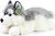 Plüsch-Husky-Hund liegend 30 cm UMWELTFREUNDLICH