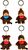 Monchhichi Mončiči portachiavi 10cm (4 tipi)