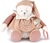 Doudou Darčeková sada Plyšový ľadový medvedík s krúžkom 30 cm ružový