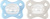 CHICCO Cumlík Physio Dual Soft silikónový chlapec 2-6m, 2k s