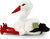 Plišasta štorklja 32 cm ECO-FRIENDLY PLUSH WORLD