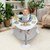 INGENUITY Jouet actif sauteur avec table 2-en-1 Bounce to Bloom™ Chambray