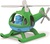 Green Toys Vrtuľník zelený