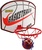 Basketbalový kôš drevo/kov/sieťka/lopta s pumpičkou