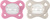 CHICCO Cumlík Physio Dual Soft silikónový dievča 6-16m, 2 ks