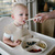 BABYONO Assiette en silicone avec ventouse - beige 6m+
