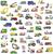 Janod Stickers Veľké samolepky Dopravné prostriedky 50 ks