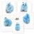 INKARI Plüschspielzeug Alpaka Small Baby Blue 23cm