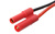 Konektor pozlátený 4.0mm samec s káblom 14AWG 10cm