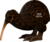 EUGY Kiwi rjavi 3D kartonska sestavljanka