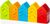 CUBIKA 15016 Set mit 5 Türmen LD-13 - Holzpuzzle 25 Teile