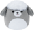 SQUISHMALLOWS Sivo-biely ovčiarsky pes - Arnold, 13 cm