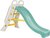 Grand toboggan aquatique Dolu, blanc-vert