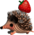 EUGY Jež 3D kartonová skládačka