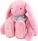 Doudou Plyšový králik XXL so šatkou ružový 50 cm