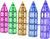 Cleverclixx Magnetická stavebnice Mega Creative Pack Pastel – 210 ks