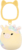 SQUISHMALLOWS Kulcstartó Sárga tehénke - Rina